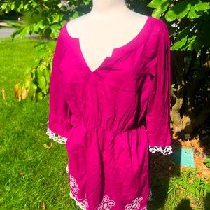 Magenta tunic top
